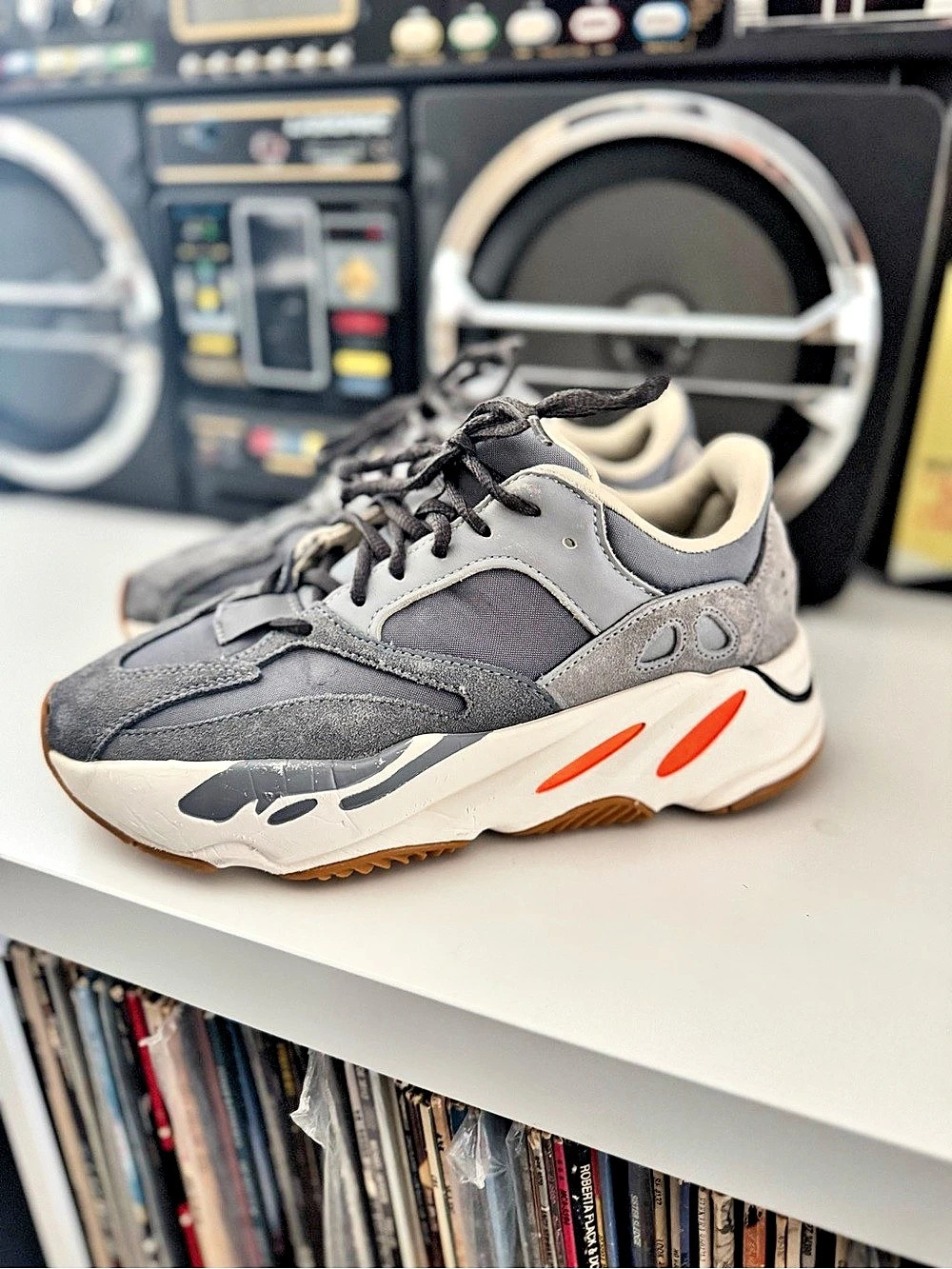 adidas Yeezy Men's Sneakers US 6 Gray Orange